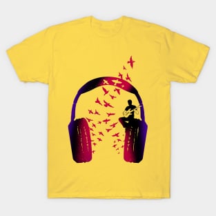 Headphone Music Guitarist T-Shirt